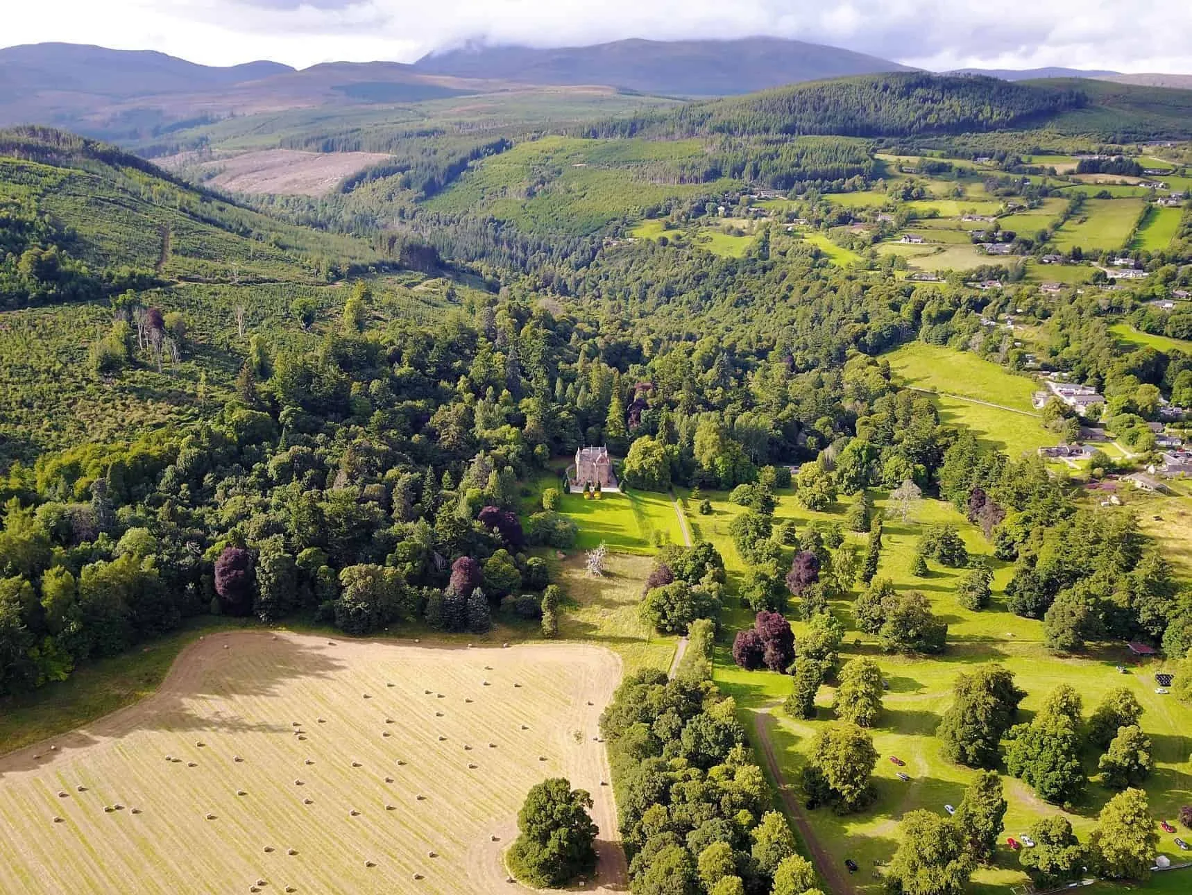 Castle Leod aerial shot.